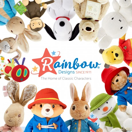 Rainbow Designs Little Nutbrown Hare Rattle Toy - Infant Sensory Toys | Soft Plush Baby Rattle for Newborns