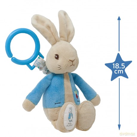 Rainbow Designs PO1451 Beatrix Potter Peter Rabbit Jiggle Attachable Soft Toy - Unisex Pram Toy for Toddlers and Babies