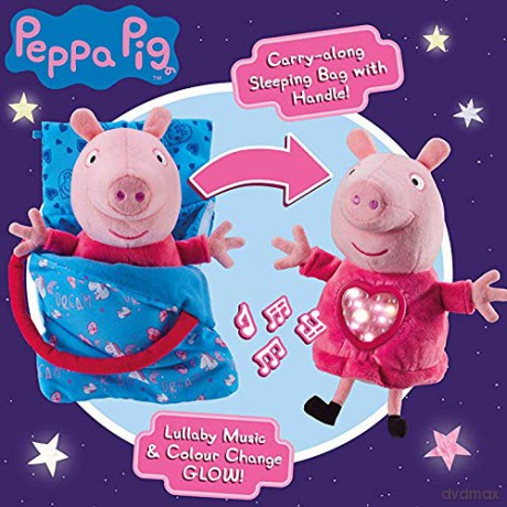 SLEEPOVER PEPPA SOFT TOY BEDTIME LULLABY TOY WITH LIGHTS AND SOUNDS PRESCHOOL GIFT AGE 3, 4, 5