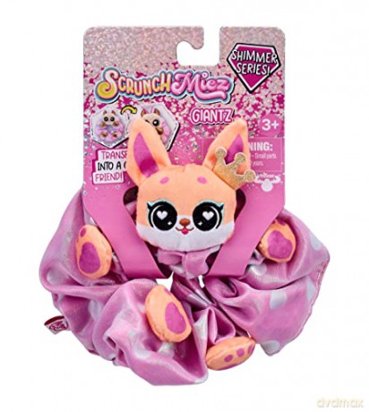 Scrunchmiez 96546 Giant Giantz, These Cute Oversized scrunchies Magically Transform from Hair Accessory to Lovable Plush Collectible Friend and Backpack Clip, Multicolor, 1 Count (Pack of 1)