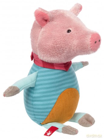 Sigikid, 39084 Girls Soft Toy Pig Patchwork Sweety Multi-Coloured