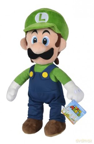 Simba - Luigi Plush 50 cm, Super Mario, Soft and Comfortable Material, 100% Original, Suitable for All Ages (109231014)