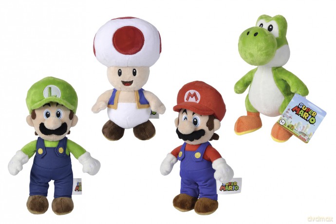 Simba - Super Mario Plush 20 cm, Soft Material, 4 Characters Available, A Character Sent Randomly, You Can Not Choose the Model (109231009003)