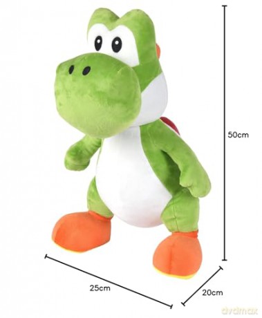 Simba - Yoshi Plush 50 cm, Super Mario, Soft and Pleasant Material, 100% Original, Suitable for All Ages (109231015)