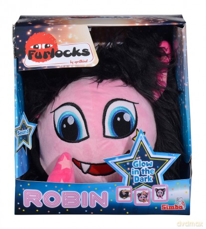 Simba 105951503 Furlocks Talking Robin (Black) Plush Toy