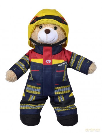 Simba 108101001 - Fire Brigade Plush Bear Rosenbauer, Cuddly Soft, 30 cm, in Fire Brigade Suit, Suitable for Children from the First Months of Life