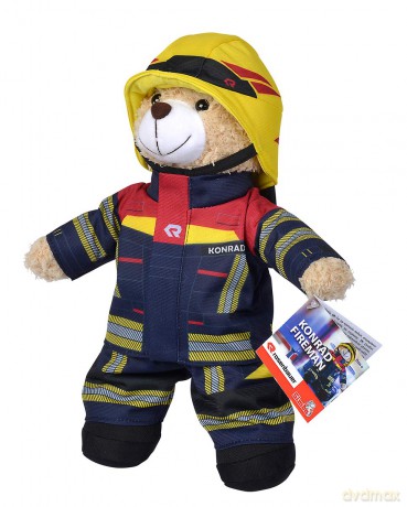 Simba 108101001 - Fire Brigade Plush Bear Rosenbauer, Cuddly Soft, 30 cm, in Fire Brigade Suit, Suitable for Children from the First Months of Life