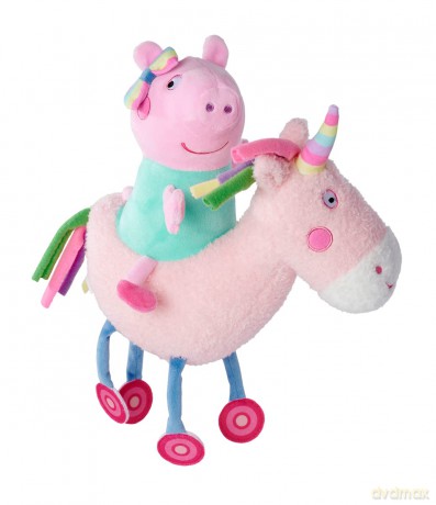 Simba 109262544 Peppa Pig Plush Cuddly Toy with Unicorn, Suitable from the First Months of Life