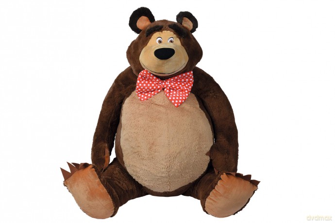 Simba 109301096 Mascha and the Bear XXL Plush Bear 150 cm Cuddly Soft with Bow Giant Giant Cuddly Toy Large Plush Toy Suitable for Children from 3 Years