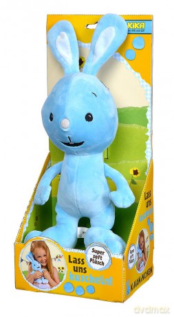 Simba 109461014 KiKANiNCHEN Figure, 35 cm, Funny Kika Mascot Made of Cuddly Soft Plush, Blue, 0