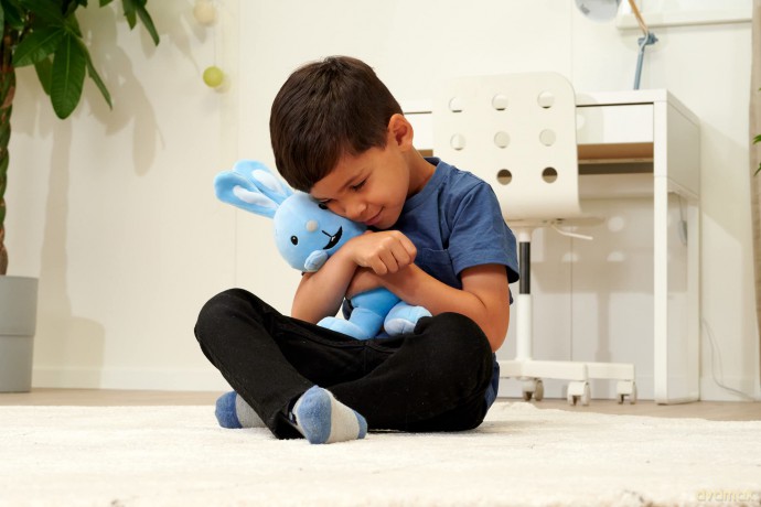 Simba 109461014 KiKANiNCHEN Figure, 35 cm, Funny Kika Mascot Made of Cuddly Soft Plush, Blue, 0