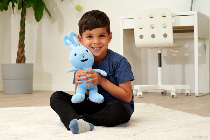 Simba 109461014 KiKANiNCHEN Figure, 35 cm, Funny Kika Mascot Made of Cuddly Soft Plush, Blue, 0
