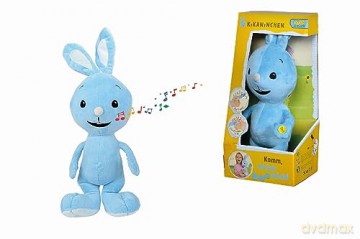Simba 109461015 KiKANINCHEN Sing mit mir/drücken Man auf die Hand erklingt laughendes DIBEDIBEDAB Oder EIN 45 sekündiges Comforter Song/45 cm/0 Monate +, Blue