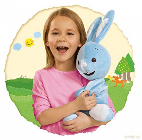 Simba 109461015 KiKANINCHEN Sing mit mir/drücken Man auf die Hand erklingt laughendes DIBEDIBEDAB Oder EIN 45 sekündiges Comforter Song/45 cm/0 Monate +, Blue