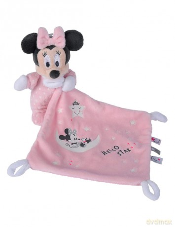 Simba 6315872505 Disney Minnie Schmusetuch Plush Toy, Stars, Pink, Large