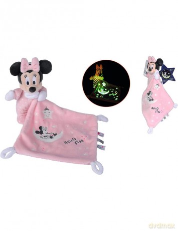Simba 6315872505 Disney Minnie Schmusetuch Plush Toy, Stars, Pink, Large