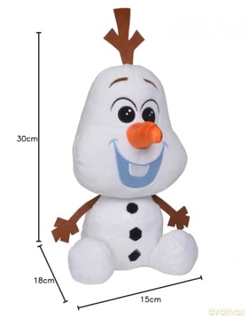 Simba 6315877627 Disney Frozen II Chunky Olaf, 43 cm Plush Figure, Plush Toy, Cuddly Toy, Frozen, Elsa, Snowman, from the First Months of Life