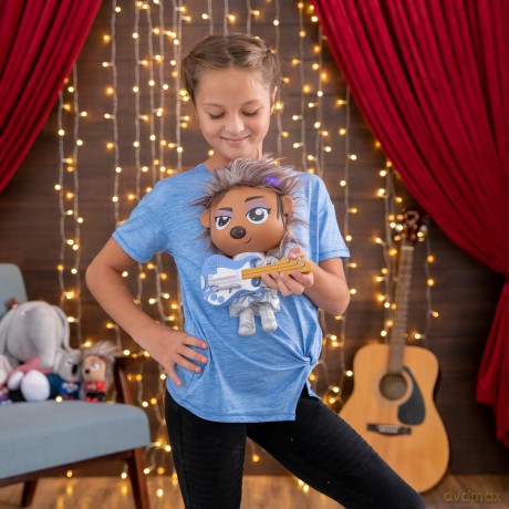 Sing 2 Riff Rock Ash Plush Toy, Sing 2 Merchandise Plush Toy, 12 Inch Ash Figure, Bedroom Accessories, Singing Ash Cushion For Boys And Girls Aged 3 Years And Older, 12 Inch Plush Toy