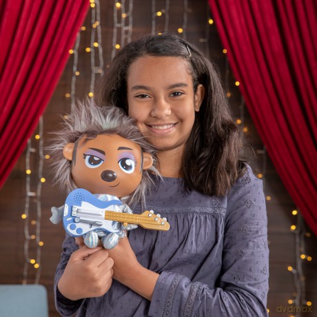 Sing 2 Riff Rock Ash Plush Toy, Sing 2 Merchandise Plush Toy, 12 Inch Ash Figure, Bedroom Accessories, Singing Ash Cushion For Boys And Girls Aged 3 Years And Older, 12 Inch Plush Toy