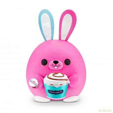 Snackles Series 1 Bunny (Cinnabon), Surprise Medium Plush, Ultra Soft Plush, 28 cm, Collectible Plush with Real Brands (Bunny)