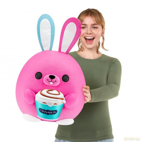 Snackles Series 1 Bunny (Cinnabon), Surprise Medium Plush, Ultra Soft Plush, 28 cm, Collectible Plush with Real Brands (Bunny)