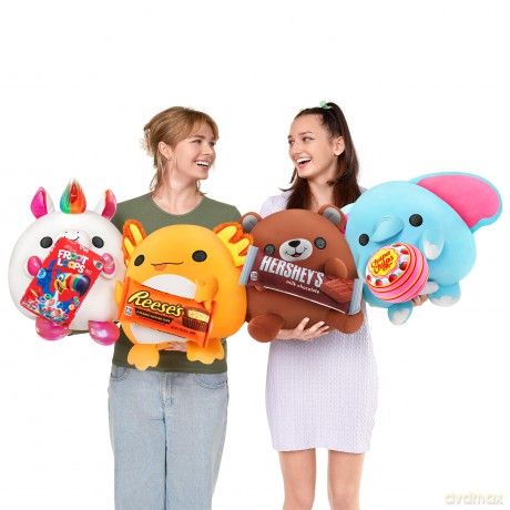 Snackles Series 1 Bunny (Cinnabon), Surprise Medium Plush, Ultra Soft Plush, 28 cm, Collectible Plush with Real Brands (Bunny)