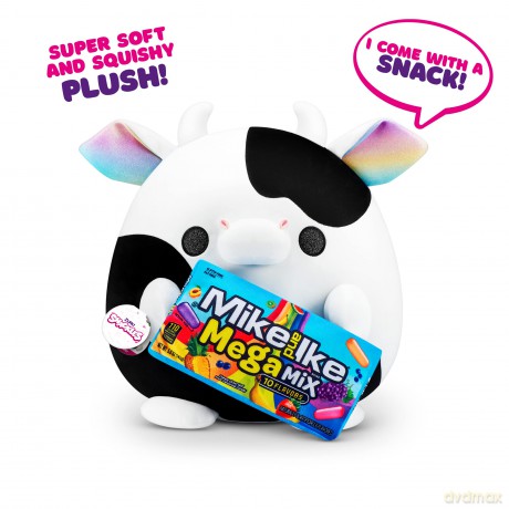 Snackles Series 1 Cow (Mike and Ike), Surprise Medium Plush, Ultra Soft Plush, 28 cm, Collectible Plush with Real Brands (Cow)