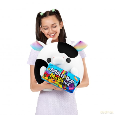Snackles Series 1 Cow (Mike and Ike), Surprise Medium Plush, Ultra Soft Plush, 28 cm, Collectible Plush with Real Brands (Cow)
