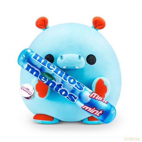 Snackles Series 1 Hippo (Mentos), Surprise Medium Plush, Ultra Soft Plush, 28 cm, Collectible Plush with Real Brands (Hippo)