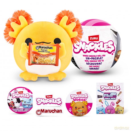 Snackles Small Sized 14 cm by ZURU Cuddly Squishy Comfort Plush with License Snack Brand Accessory (Random Assortment)