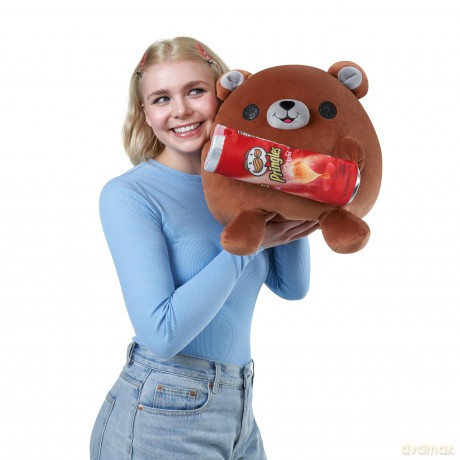 Snackles Super Sized 35 cm, Bear (Pringles), by ZURU Cuddly Squishy Comfort 35 cm Plush with License Snack Brand Accessory (Bear)