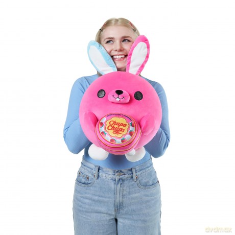 Snackles Super Sized 35 cm, Bunny (Chupa Chups), by ZURU Cuddly Squishy Comfort 35 cm Plush with License Snack Brand Accessory (Bunny)