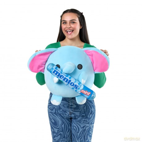 Snackles Super Sized 35 cm, Elephant (Mentos), by ZURU Cuddly Squishy Comfort 35 cm Plush with License Snack Brand Accessory (Elephant)