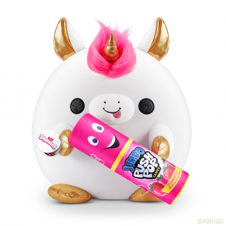 Snackles Super Sized 35 cm, Unicorn (Bazooka), by ZURU Cuddly Squishy Comfort 35 cm Plush with License Snack Brand Accessory (Unicorn)