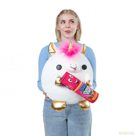 Snackles Super Sized 35 cm, Unicorn (Bazooka), by ZURU Cuddly Squishy Comfort 35 cm Plush with License Snack Brand Accessory (Unicorn)