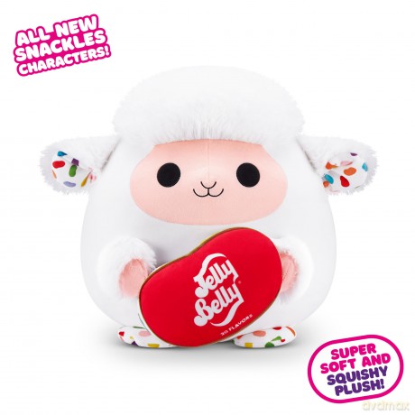 Snackles, Series 2, Lamb (Jelly Belly), Plush Toy, Small (20 cm), Brown Box, (Lamb)