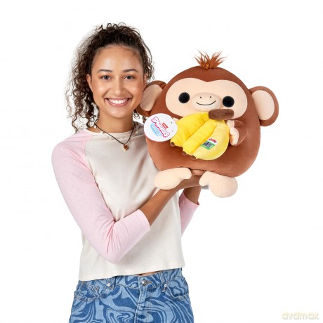Snackles, Series 2, Monkey (Dole, Banana), Plush Toy, Cuddly Squishy Comfort Plush with License Snack Brand Accessory, Medium (35 cm), Brown Box, (Monkey)