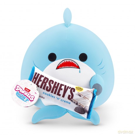 Snackles, Series 2, Shark (Hershey, Cookie n Cream), Plush Toy, Medium (35 cm), Brown Box, (Shark)