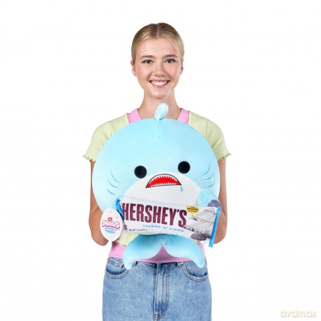 Snackles, Series 2, Shark (Hershey, Cookie n Cream), Plush Toy, Medium (35 cm), Brown Box, (Shark)