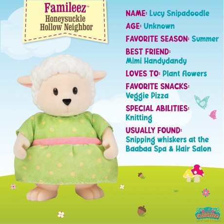 Snipadoodles Sheep Family - 5pc Toy Set with Miniature Animal Figurines and Storybook - Animal Toys and Accessories for Kids Age 3+