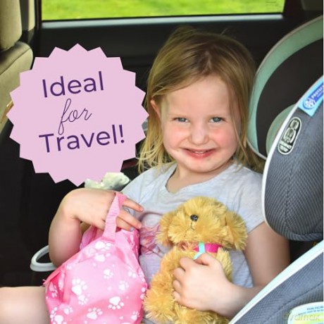 Sophias Baby Doll Puppy Dog with Carrier Includes 8 Interactive Accessories for 16-18" Baby Dolls, No Doll Included, Suitable with Our Generation Dolls, Baby Annabell Dolls