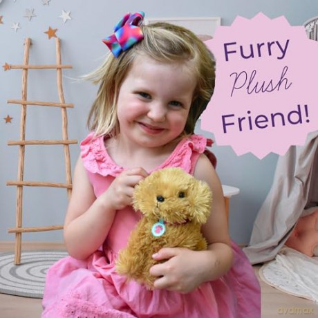 Sophias Baby Doll Puppy Dog with Carrier Includes 8 Interactive Accessories for 16-18" Baby Dolls, No Doll Included, Suitable with Our Generation Dolls, Baby Annabell Dolls