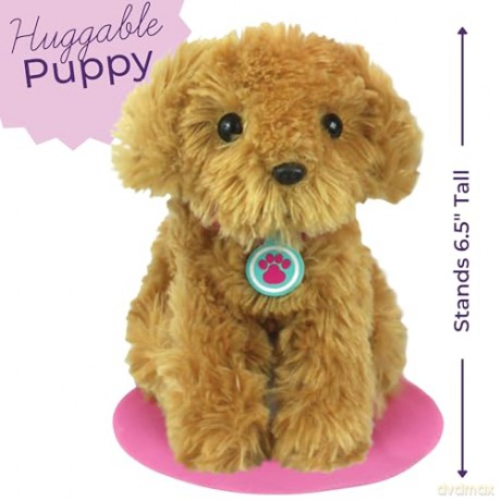 Sophias Baby Doll Puppy Dog with Carrier Includes 8 Interactive Accessories for 16-18" Baby Dolls, No Doll Included, Suitable with Our Generation Dolls, Baby Annabell Dolls
