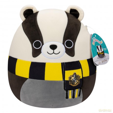 Squishmallows Original 10 Inch Harry Potter Hufflepuff Badger Medium-Sized Plush, Black