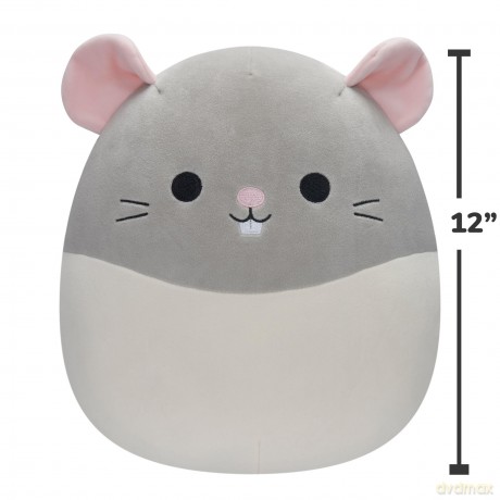Squishmallows Original 12-Inch - Rusty the Grey and White Rat