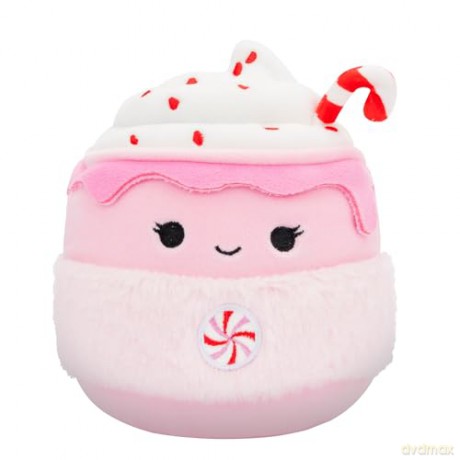 Squishmallows Original 5-Inch Holiday 4-Pack - Ethel Hot Chocolate, Floyd French Fries, Keiko Blue Christmas Tree, Ricardo Peppermint Bat - Official Jazwares Plush