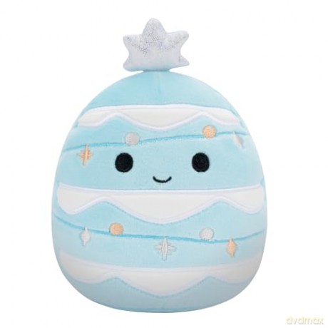 Squishmallows Original 5-Inch Holiday 4-Pack - Ethel Hot Chocolate, Floyd French Fries, Keiko Blue Christmas Tree, Ricardo Peppermint Bat - Official Jazwares Plush
