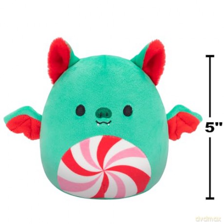 Squishmallows Original 5-Inch Holiday 4-Pack - Ethel Hot Chocolate, Floyd French Fries, Keiko Blue Christmas Tree, Ricardo Peppermint Bat - Official Jazwares Plush