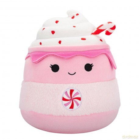 Squishmallows Original 7.5-Inch Ethel the Pink Candy Cane Hot Chocolate