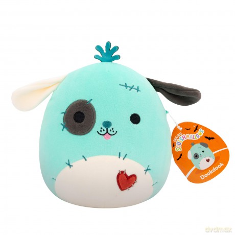 Squishmallows Original 7.5-Inch Halloween Dookdook the Teal Patchwork Dog